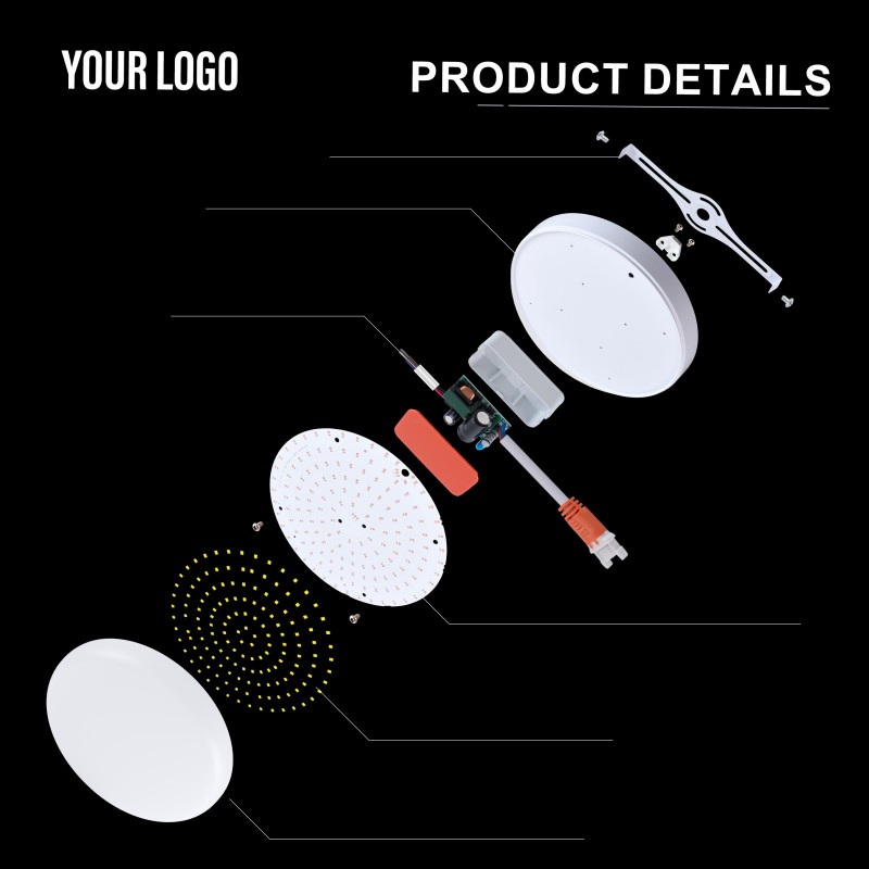 36 Вт беттік жарықдиодты жақтаусыз панель шамы, алюминий + компьютер, темір + PP, толық жарық
